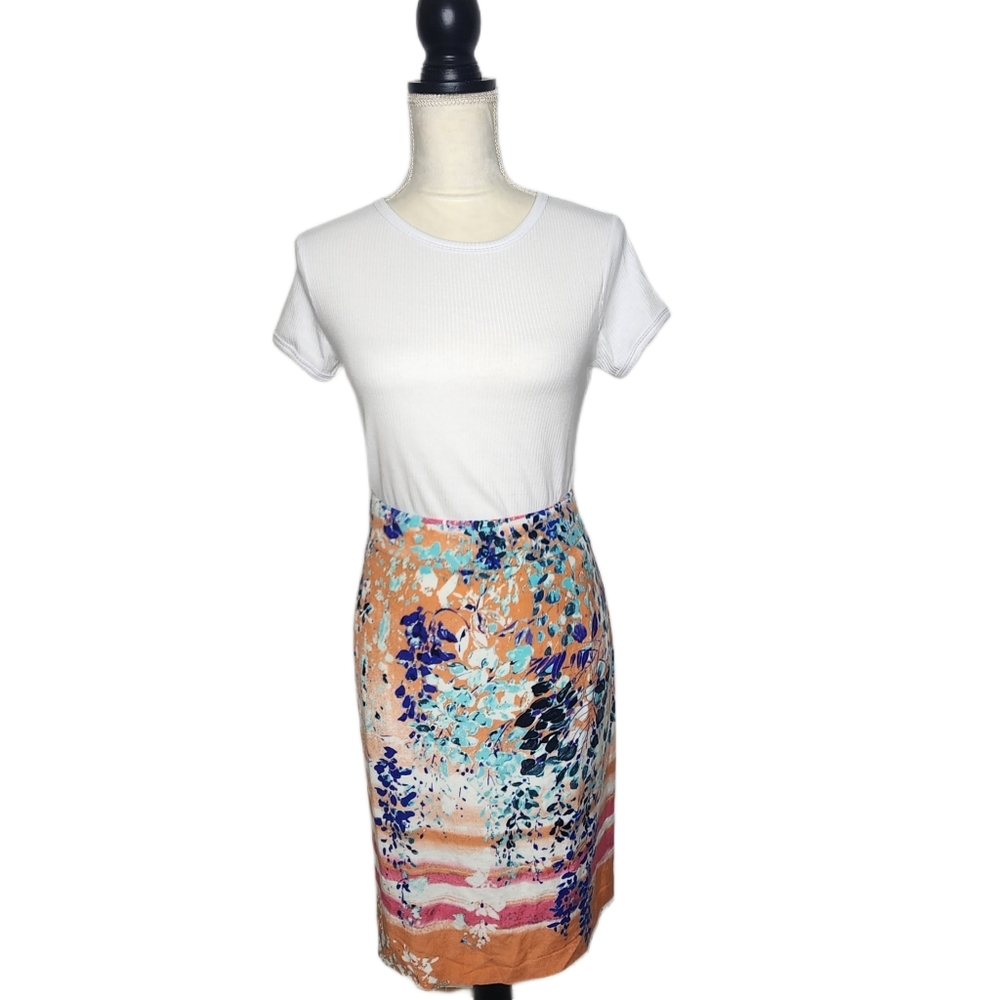 Calvin Klein. Multi-Color Pencil Skirt. Size 14